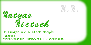 matyas nietsch business card