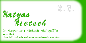 matyas nietsch business card